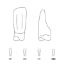 Crown Forms Clear (Odus Pella) Incisors Lower 212 x 1 Pair