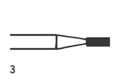Bur Steel (Unodent) Flat Fissure Hp 3 Iso 012 x 6