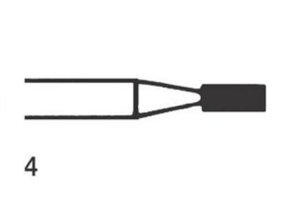 Bur Steel (Unodent) Flat Fissure Hp 4 Iso 014 x 6