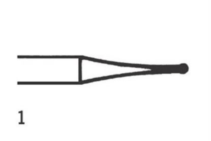 Bur Tungsten Carbide Jet (Kerr) Round Fg Plain Cut 1 Iso 008 x 5