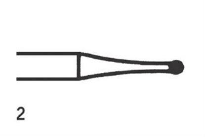 Bur Tungsten Carbide Jet (Kerr) Round Fg Plain Cut 2 Iso 010 x 5