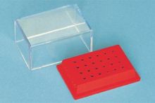 Bur Stand (Unodent) Aluminium 24 Hole Red Fg x 1