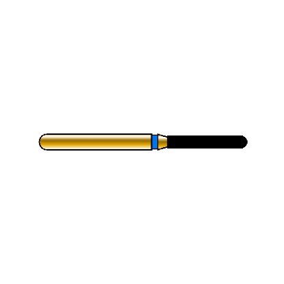 Bur Diamond (Diatech) Multilayer Gold Cylinder Fg 881 Iso 012 ml x 5