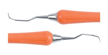 Curette Langer (Unodent) Sofgrip 1/2 Orange Autoclavable x 1