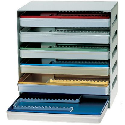 Instrument Tray Rack (Nichrominox) Large Holds 6 28 x 18cm Trays
