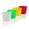 Dappens Pots (Unodent) Serrated Disposable Assorted (Red/White/Green/Yellow) x 200