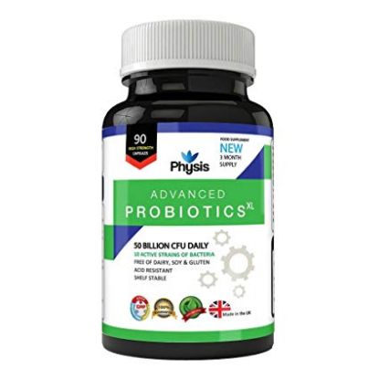 Probiotics Physis Advanced 50 Billion Viable Bacterial Strains Daily Capsules x 30