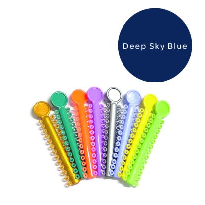 Elastomeric Ligature Ties Regular Deep Sky Blue x 1040