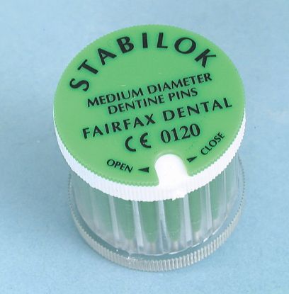 Pins Stabilok (Fairfax) Stainless Steel 0.76mm Green x 20