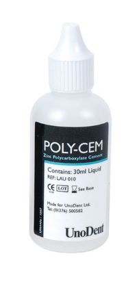 Cement Zinc Polycarboxylate (Unodent) Poly-Cem Liquid 30ml