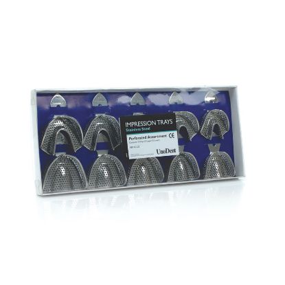 Impression Tray (Unodent) Perforated S/S Assorted x 10