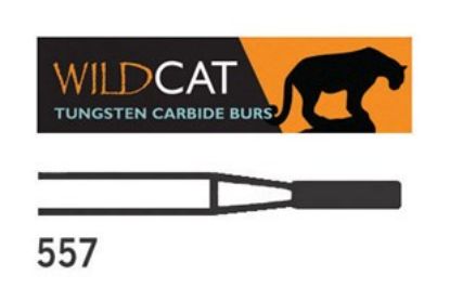 Bur Tungsten Carbide Wildcat (Unodent) Flat Fissure Cross Cut Fg 557 010 x 5