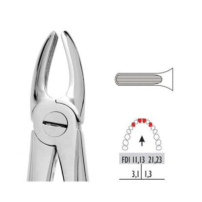 Forceps No.1 (Unodent) Upper Centrals & Canines Autoclavable x 1