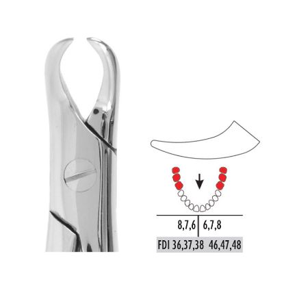 Forceps No.87 (Unodent) Lower Molars Cowhorn Autoclavable x 1