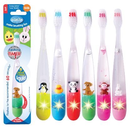 Toothbrush (Bbrite) Twinklers Animal Friends Flashing Liquid x 12