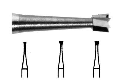 Bur Tungsten Carbide (Unodent) Inverted Cone Plain Cut Fg 37 Iso 014 x 5