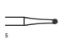 Bur Tungsten Carbide Jet (Kerr) Round Fg Plain Cut 5 Iso 016 x 5