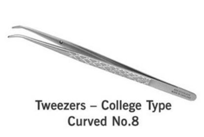 Tweezer (Dentsply) Ash College Type Fig 8 Cureved S/S x 1
