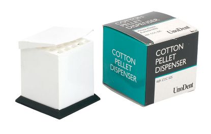 Dispenser For Cotton Pellets (Unodent) Autoclavable White