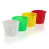 Dappens Pots (Unodent) Serrated Disposable Assorted (Red/White/Green/Yellow) x 200