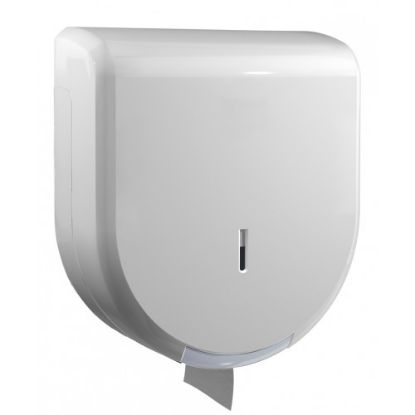 Jumbo Plastic Dispenser White For Standard/Maxi Toilet Rolls