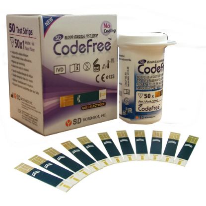 Test Strips Sd Codefree Blood Glucose x 50