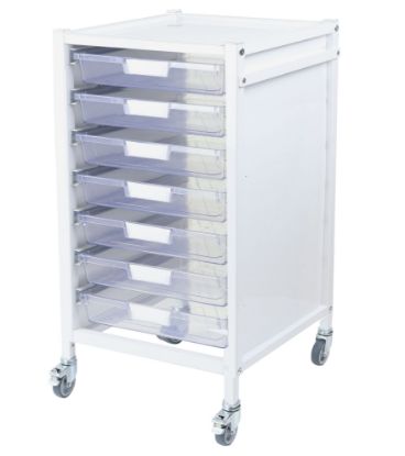 Trolley Storage (Aspiration Life) Attend 550 With 7 Shallow Trays