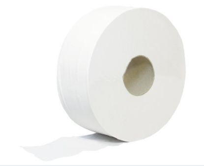 Toilet Roll Jumbo 2 Ply White x 6 (76mm Core x 300Mtr)