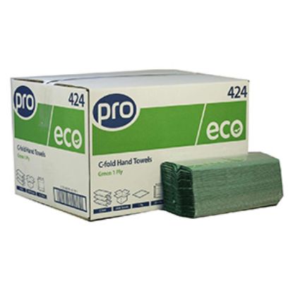 Paper Towel 1 Ply C-Fold Green x 2400