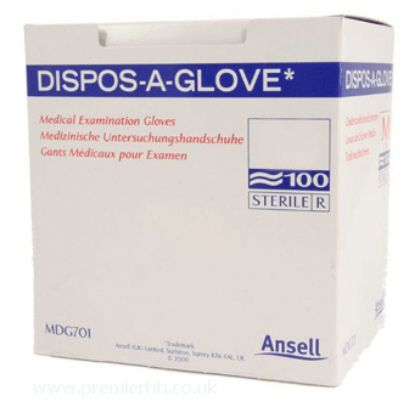 Dispos-A-Glove Sterile Gloves x 100 - Various Sizes Available