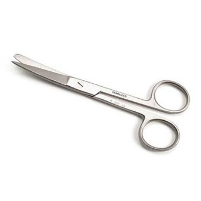 Dressing Sharp/Blunt Curved Scissors  (Reusable Autoclavable Stainless Steel) x 1