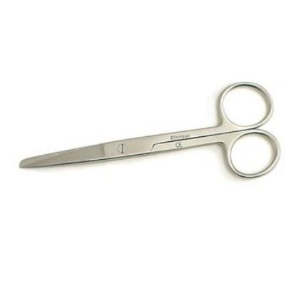 Dressing Sharp/Blunt Straight Scissors (Reusable Autoclavable Stainless Steel) x 1