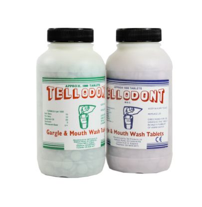 Tellodont Mouthwash Tables - Mint Or Thymol x 1000