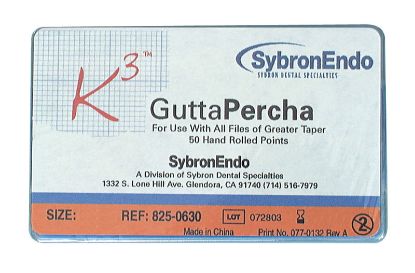 K3 Gutta Percha Points .06 x 50 (Kerr) - Various Sizes Available