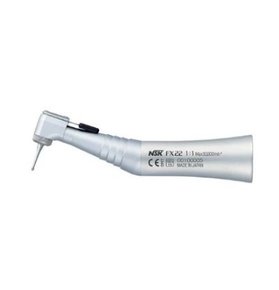 NSK FX22 Non-Optic Handpiece  Non-optic 1:1 Direct Drive Latch-type chuck Used with latch grip burs Replaces the classic NAC-EC  Slow Speed Contra-Angle