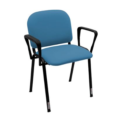 Chair Galaxy Visitor With Arms Vinyl Anti-Bacterial Upholstery Lapis