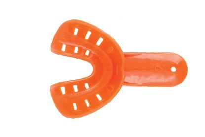 IMPRESSION TRAY (UNODENT) ORTHODONTIC LOWER SIZE 2 X-SMALL CHILD X25 ORANGE