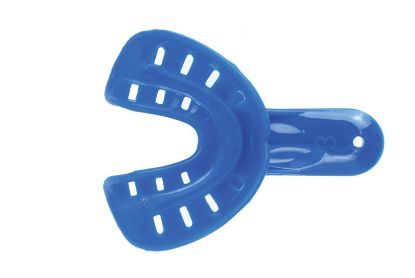 IMPRESSION TRAY (UNODENT) ORTHODONTIC LOWER SIZE 3 SMALL X25 BLUE