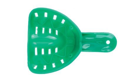 IMPRESSION TRAY (UNODENT) ORTHODONTIC UPPER SIZE 4 MEDIUM X25 GREEN