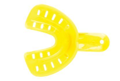 IMPRESSION TRAY (UNODENT) ORTHODONTIC LOWER ADULT SIZE 5 LARGE X 25 YELLOW