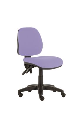 Solitaire Mid-Back Consultation Chair No Arms And Black Base - Intervene Upholstery - Various Colours Available