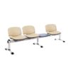 3 Seat/1 Table Venus Visitor Modular Chair, Moulded Plastic