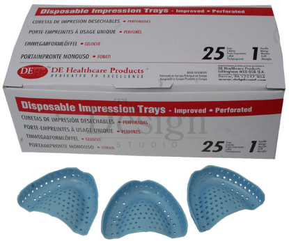 Disposable Impression Trays Edentulous x 25 (Dehp) Various Sizes Available