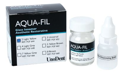 Aqua-Fil Glass Ionomers (Unodent) 10g x 1 (Various Shades Available)