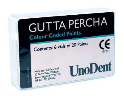 Gutta Percha Points (Unodent) Colour Coded x 120 (Various Sizes Available)