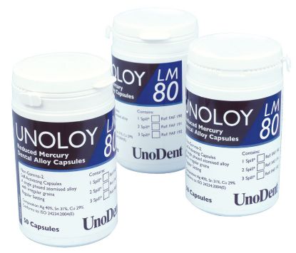 Unoloy Lm80 Amalgam Capsules - Regular Set x 50 (Various Spills Available)
