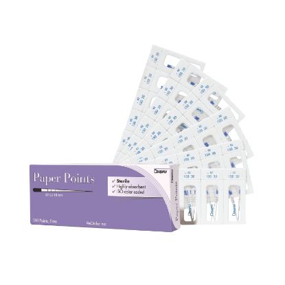 Paper Points - Absorbent (Dentsply) x 180 - Various Sizes Available