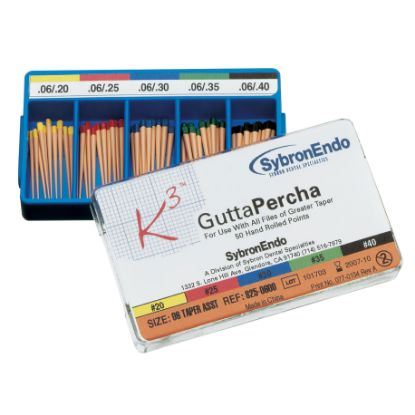 K3 Gutta Percha Points .04 x 50 (Kerr) - Various Sizes Available
