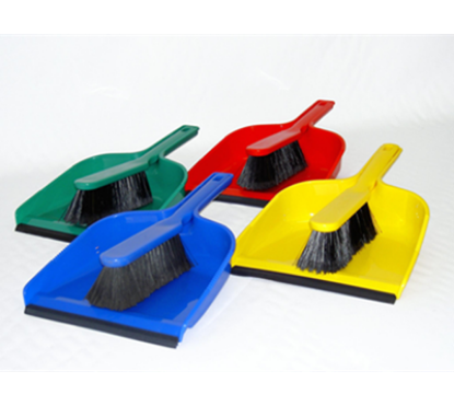 Colour-Coded Dustpan & Brush Set - Various Colours Available
