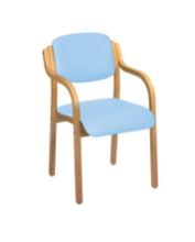 Chair Aurora Visitor With Arms Vinyl A/B Uphol Cool Blue